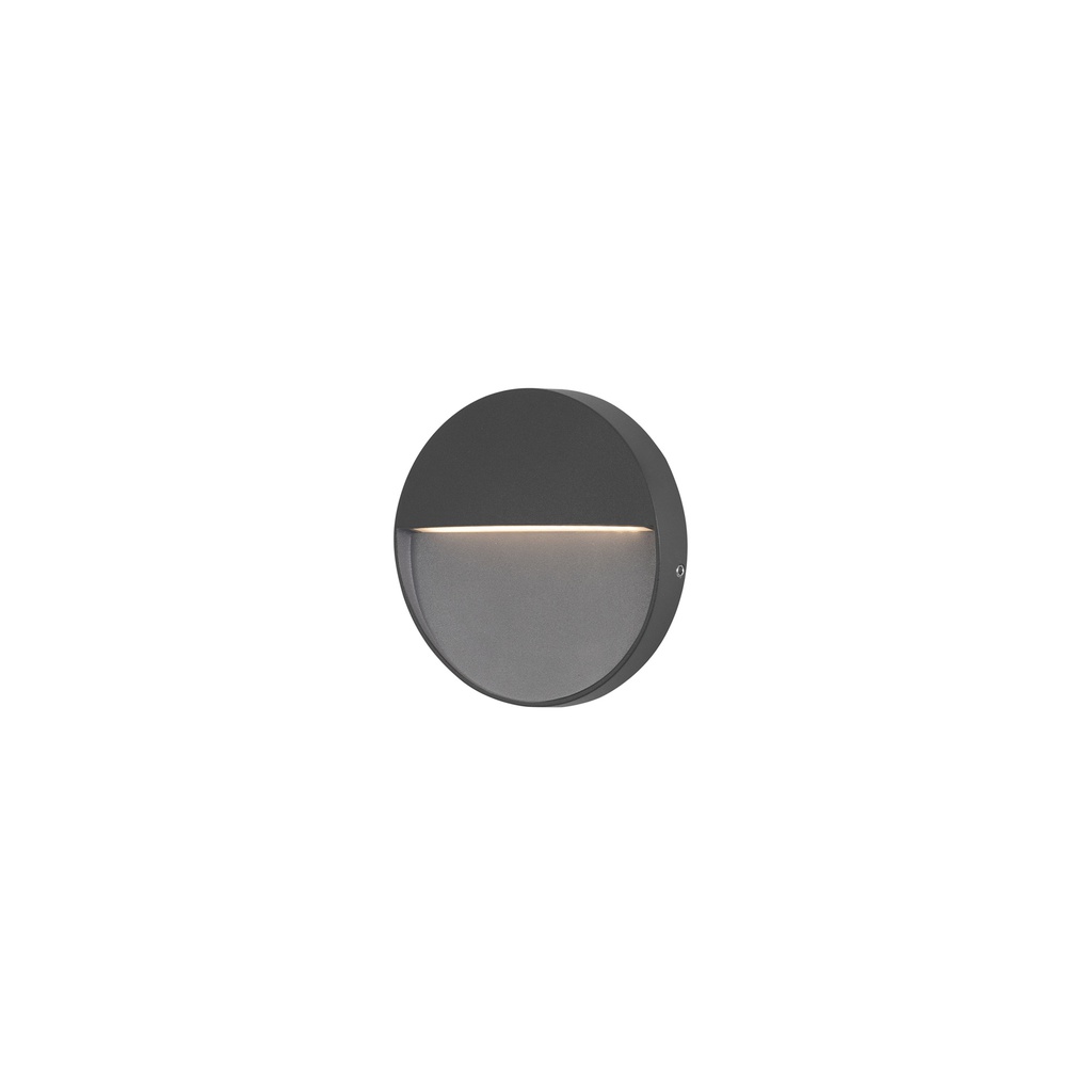 [PX-0351-NEG] Recessed wall lighting IP65 Nod Round LED  2.6W 3000K Black