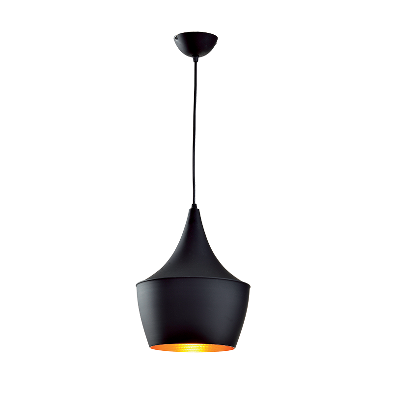 [955TIM1C] TIM-1C PENDANT 1XE27 D250mm BLACK/GOLD