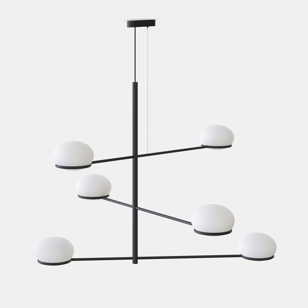 [00-7986-05-M1] Pendant Coco Chandelier E14 9W Black 3550lm