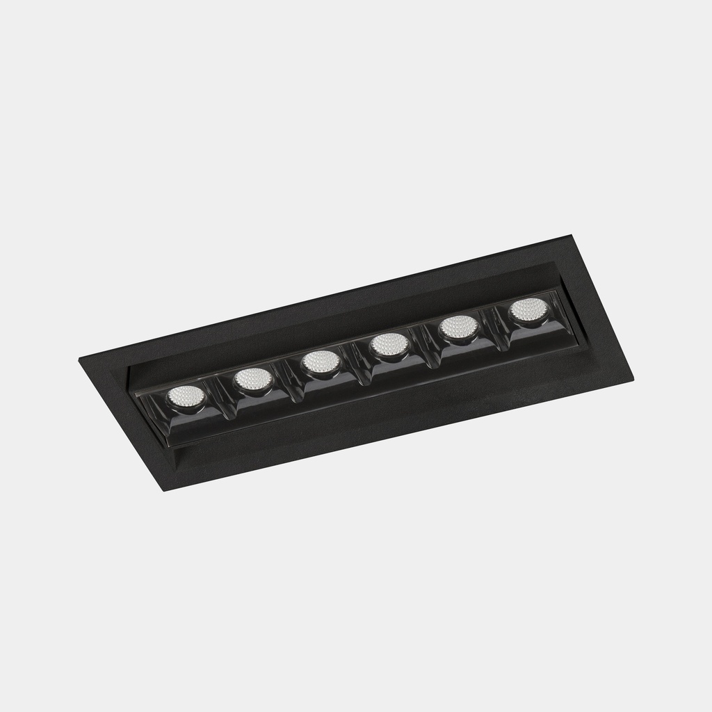 Downlight Bento Adjustable 6 LEDS 12.2W LED warm-white 3000K CRI 90 34.3º Black IP23 844lm