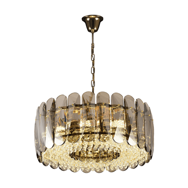 [955VERA9] VERA CHANDELIER 9xE14 GOLD D500xH200MM