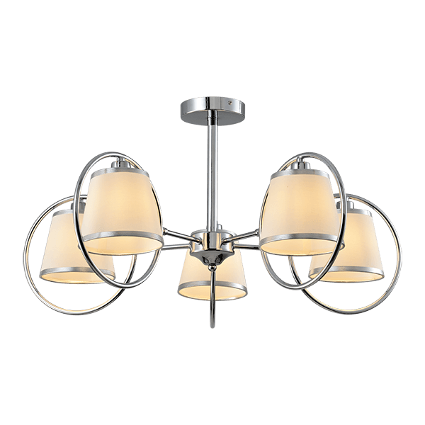 [955SOPHIA5] SOPHIA CHANDELIER 5XE14 CHROME/CREAM