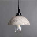 Kingii Marbled Ceramic Dome Bathroom Pendant Light 20cm IP44