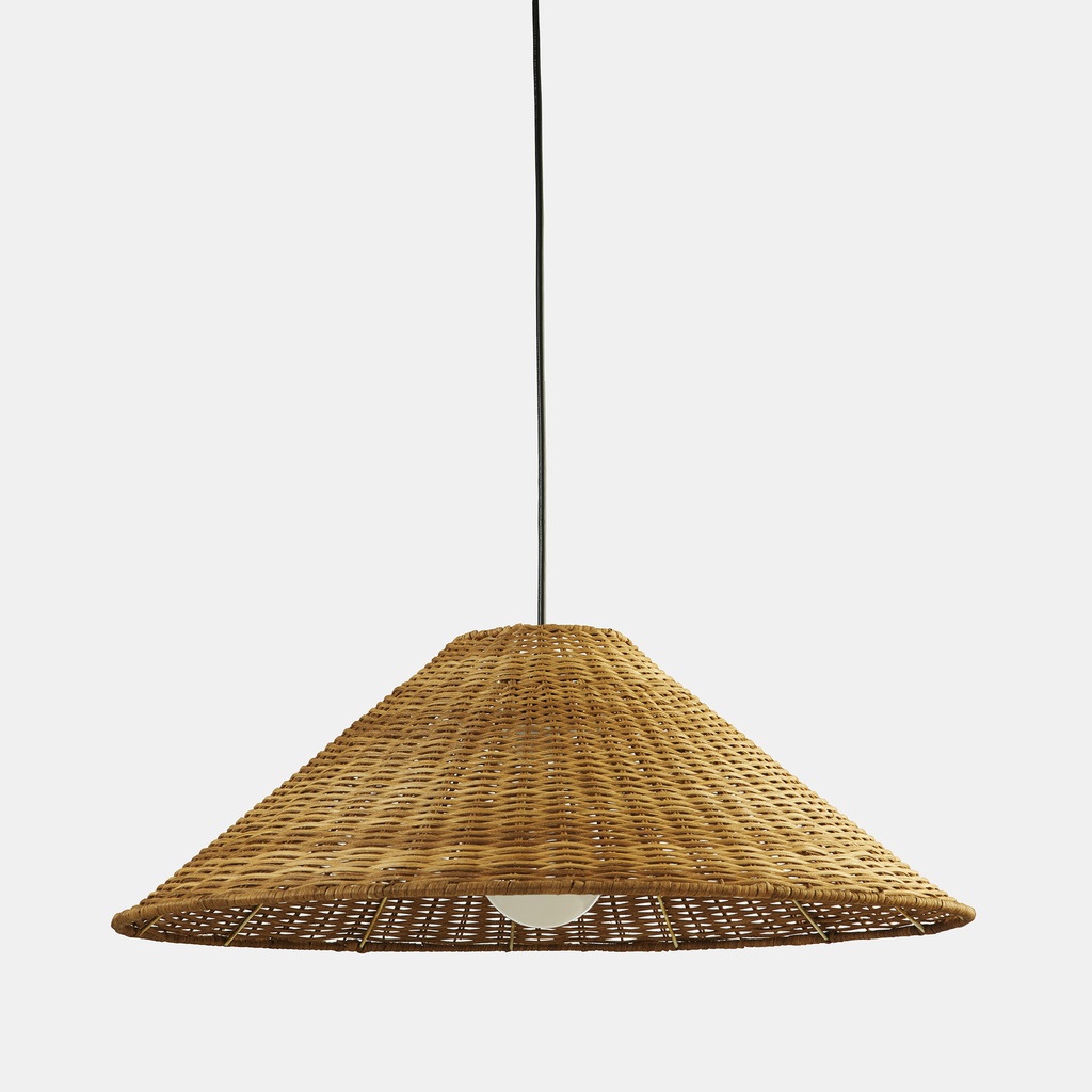 [00-8110-05-ES] Pendant Caribe ø600 E27 40W Black  Natural rattan
