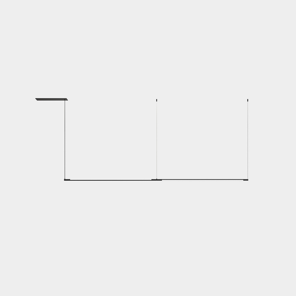 Pendant Tubs Modular Lineal Double 900mm LED 45W LED warm-white 3000K ON-OFF Black 1687lm