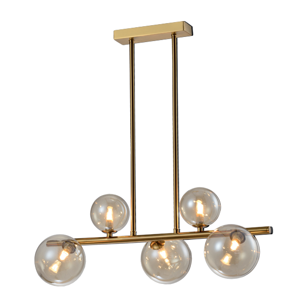 [955OLENA5H/GD] OLENA CHANDELIER 5xG9  HORIZONTAL GOLD