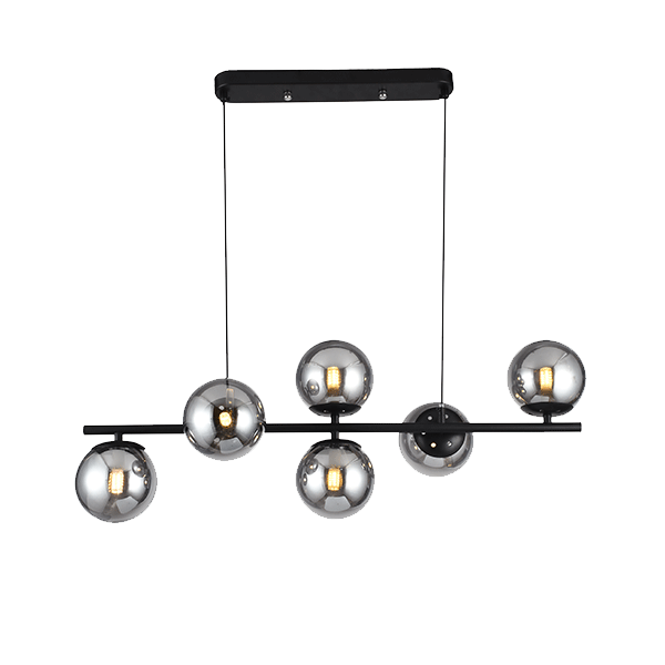 [955ALBERTO6] ALBERTO CHANDELIER 6XG9 BLACK