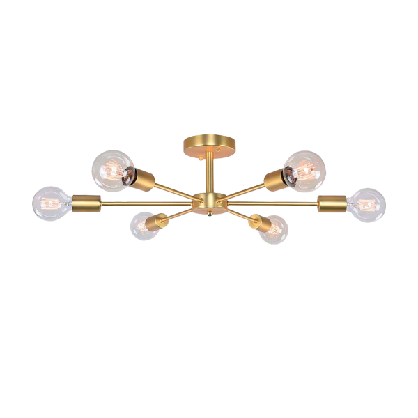 ROXI CEILING LAMP 6xE27 GOLD
