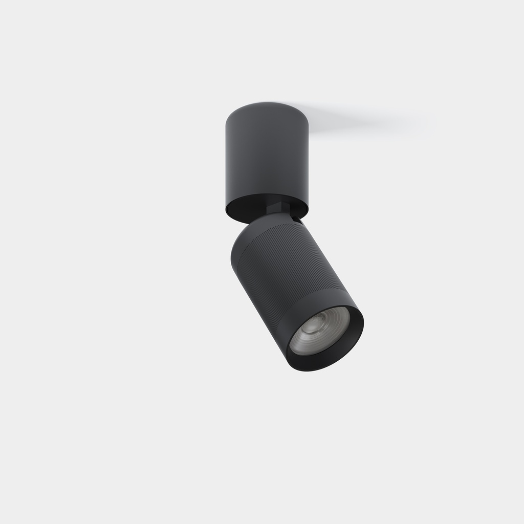 [AV13-12W9Y3OS60] Ceiling fixture Iris Projector Surface Glass 50º 11.7W LED warm-white 3000K CRI 90 ON-OFF Black IP23 899lm