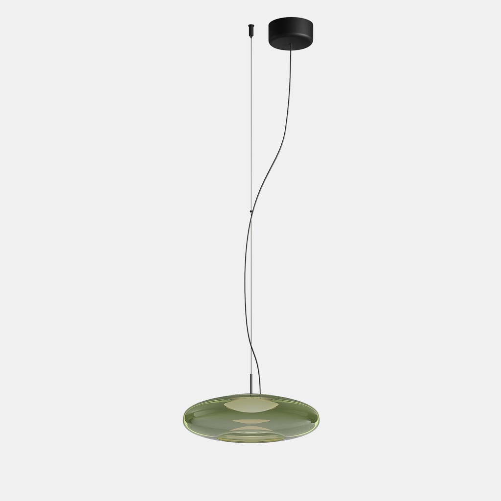 Pendant Plat Surface LED LED 10.5W 2700K Black 805lm, GREEN TONE