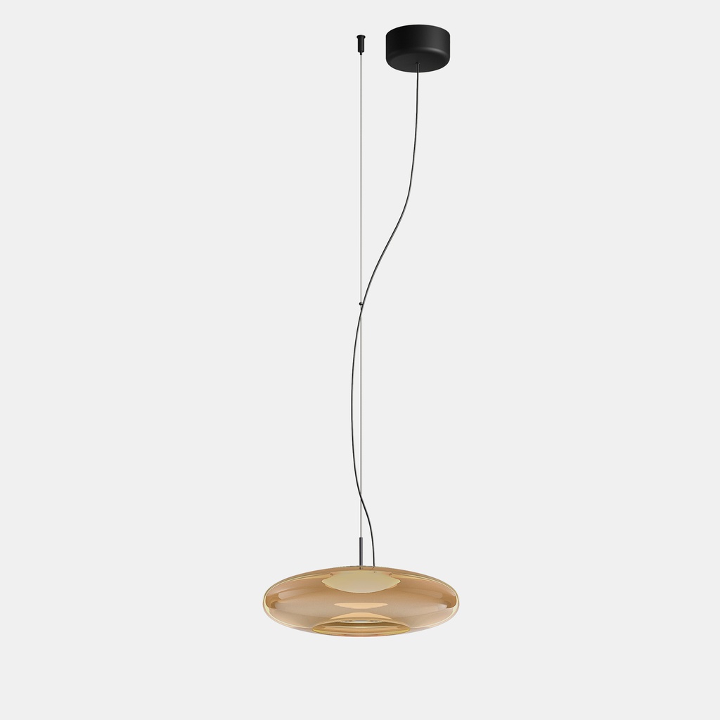 [00-8403-05-15] Pendant Plat Surface LED LED 10.5W 2700K Black 805lm,  Amber tone