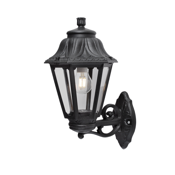 [96120WU/BL] LANTERN ANNA: ANNA 120 LATERN UPWARD 1XE27 IP55 BLACK