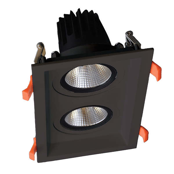 [92DL81F3030/BL] DOUBLE LED SPOT LIGHT 2X15W 230V 3000K BLACK