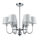 [955CARMEN6] CARMEN CHANDELIER 6xE27 WHITE/CHROME