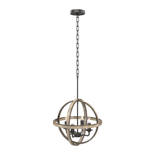 [955TINO4] TINO CHANDELIER 4XE14 BLACK MATT/WHITE