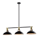 [955JEMMA3] JEMMA CHANDELIER 3XE27 BLACK/GOLD