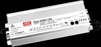 Meanwell HLG driver, 320W, 24V, IP67, non-dimmable