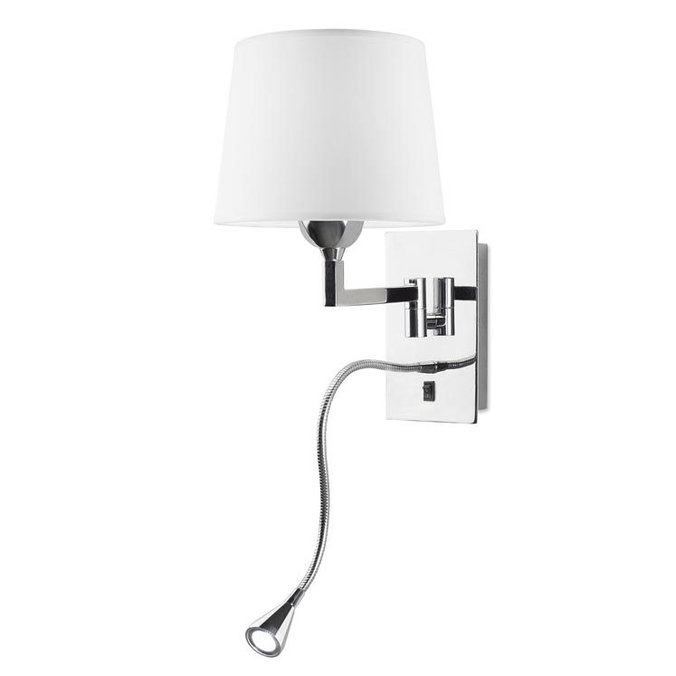 [05-2840-21-82] LEDS-C4 OXFORD WALL LIGHT LED SPOT CHROME FINISH