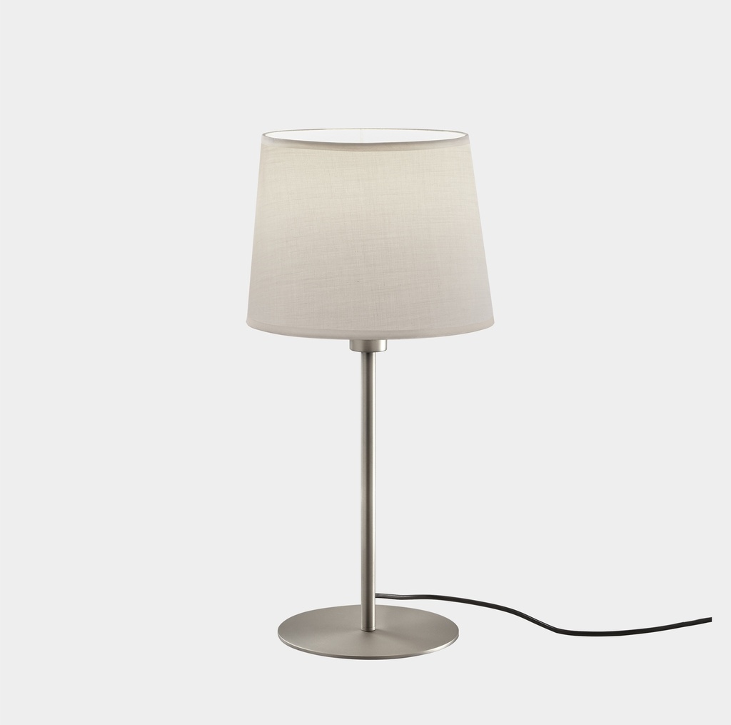 [10-4759-81-82] Table lamp Metrica E27 60 Satin nickel. Shade not included