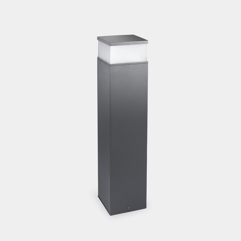 [55-9938-Z5-CL] Bollard IP65 Cubik LED 650mm LED 15W 3000K Urban grey 833lm