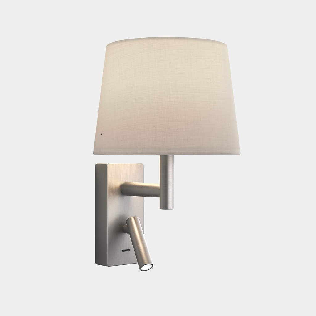 [05-8400-81-82] Wall fixture Metrica Shade Reader LED E27 17.3 LED warm-white 2700K ON-OFF Satin nickel 137lm