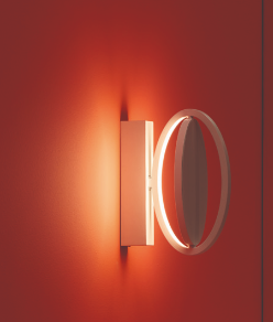 Wall fixture Ely Surface LED 10.6W LED warm-white 3000K ON-OFF White 668lm