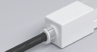 [NS-T1615-2P-EC1] One-piece injection plug +1X 300cm 2-core black rubber cable (positive out), one end out