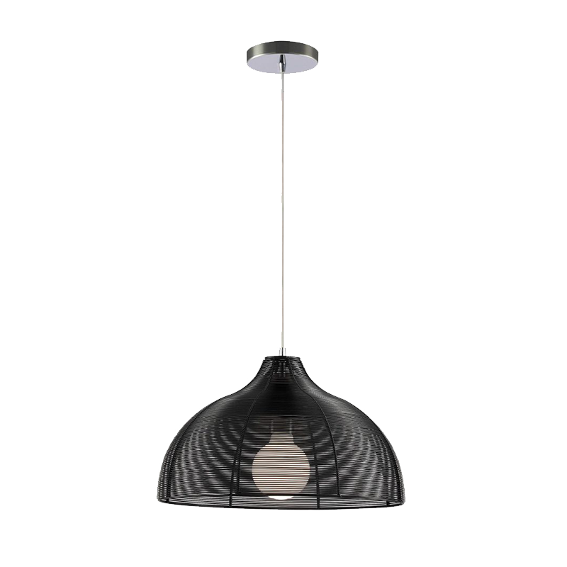 [955LIV1/BL] LIV PENDANT 1xE27 CHROME/BLACK