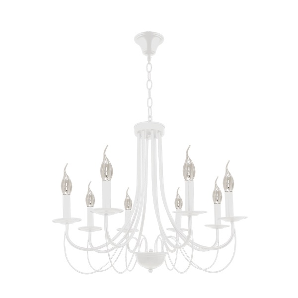 ANGELA CHANDELIER 8XE14 WHITE