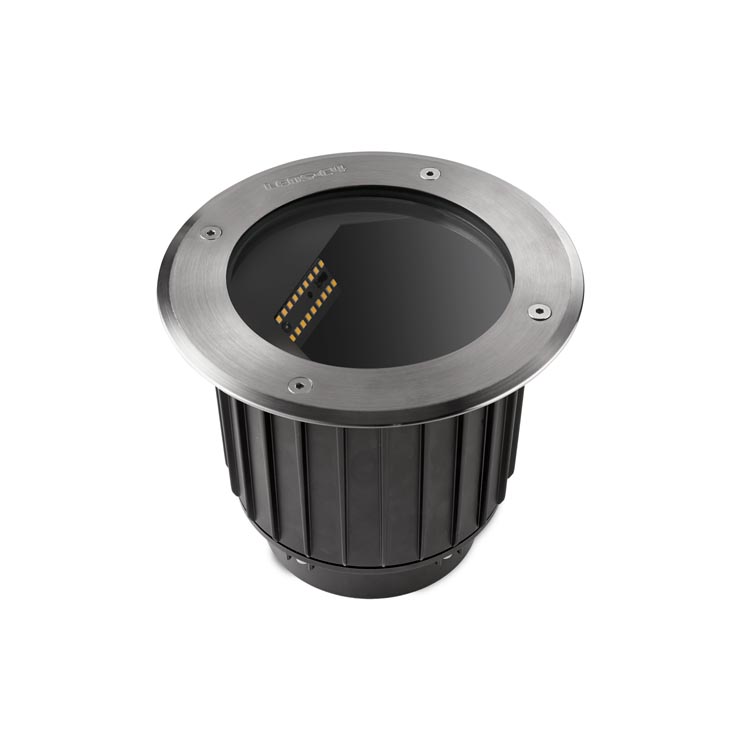 [55-E081-CA-CK] Recessed uplighting IP65-IP67 Gea Wall Washer 185mm LED 17W LED warm-white 2700K DALI-2 AISI 316 stainless steel 618lm