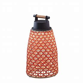 [30908324160] NANS PORTABLE M/41/R OUTDOOR - TABLE LAMP  WITH BATTERY - BROWN - RED, ORANGE AND BEIGE SHADE