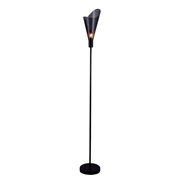 [955PARIS1F/BL] PARIS FLOOR LAMP 1XE14 BLACK