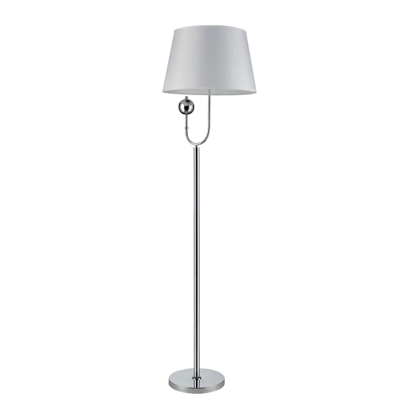 [955CARMEN1F] CARMEN FLOOR LAMP 1xE27 WHITE/CHROME