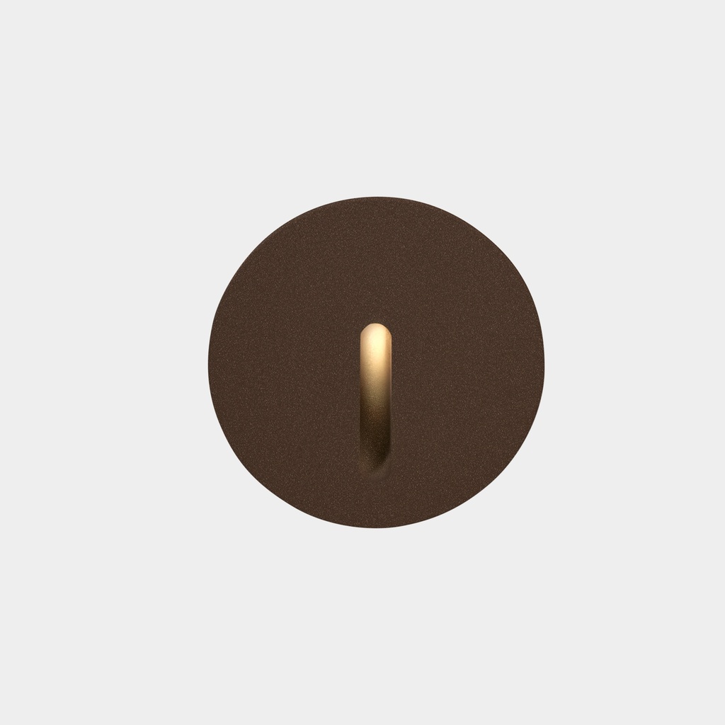 Recessed wall lighting IP66 Bat Round Lineal LED 2W 2700K Brown 10lm