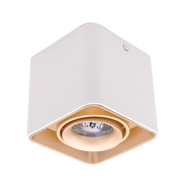 DL-044 SQUARE SINGLE DOWNLIGHT SURFACE GOLD/WHITE