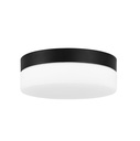 Ceiling fixture IP44 GIRO LED 10.8W SW 3000-4000K Black 327lm, dia 230mm