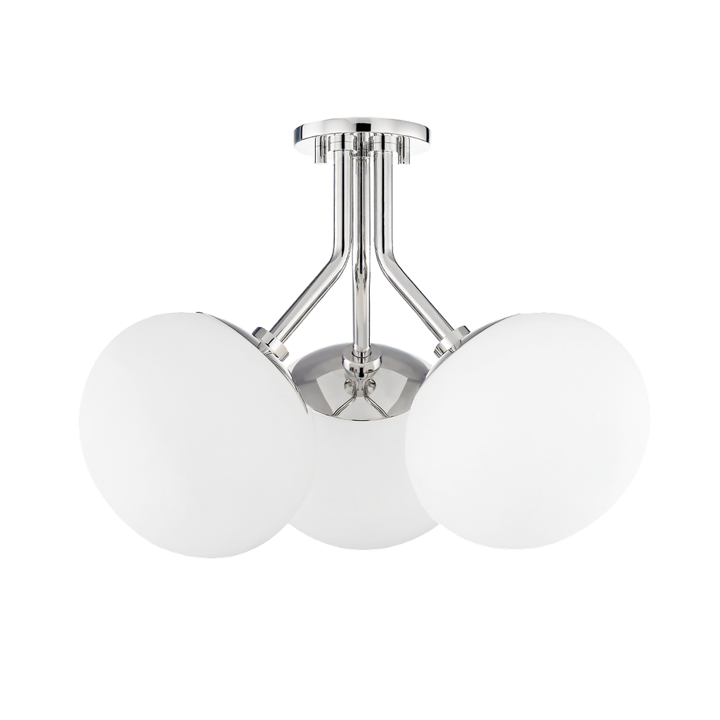 ESTEE POLISHED NICKEL E27 Pendant, Height  38.10cm,Width/Diameter 48.26cm.