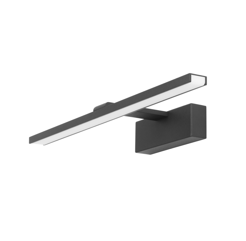 [DE-0121-NEG] Bath NORA LED 8.3W LED neutral-white 4000K ON-OFF Black 936LM, 390mm.