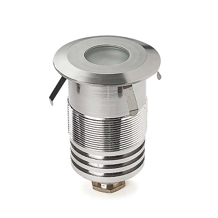 Recessed uplighting IP65-IP67 Gea LED Signaling ø60mm LED 2.2 LED warm-white 3000K ON-OFF Anodised aluminium 52lm