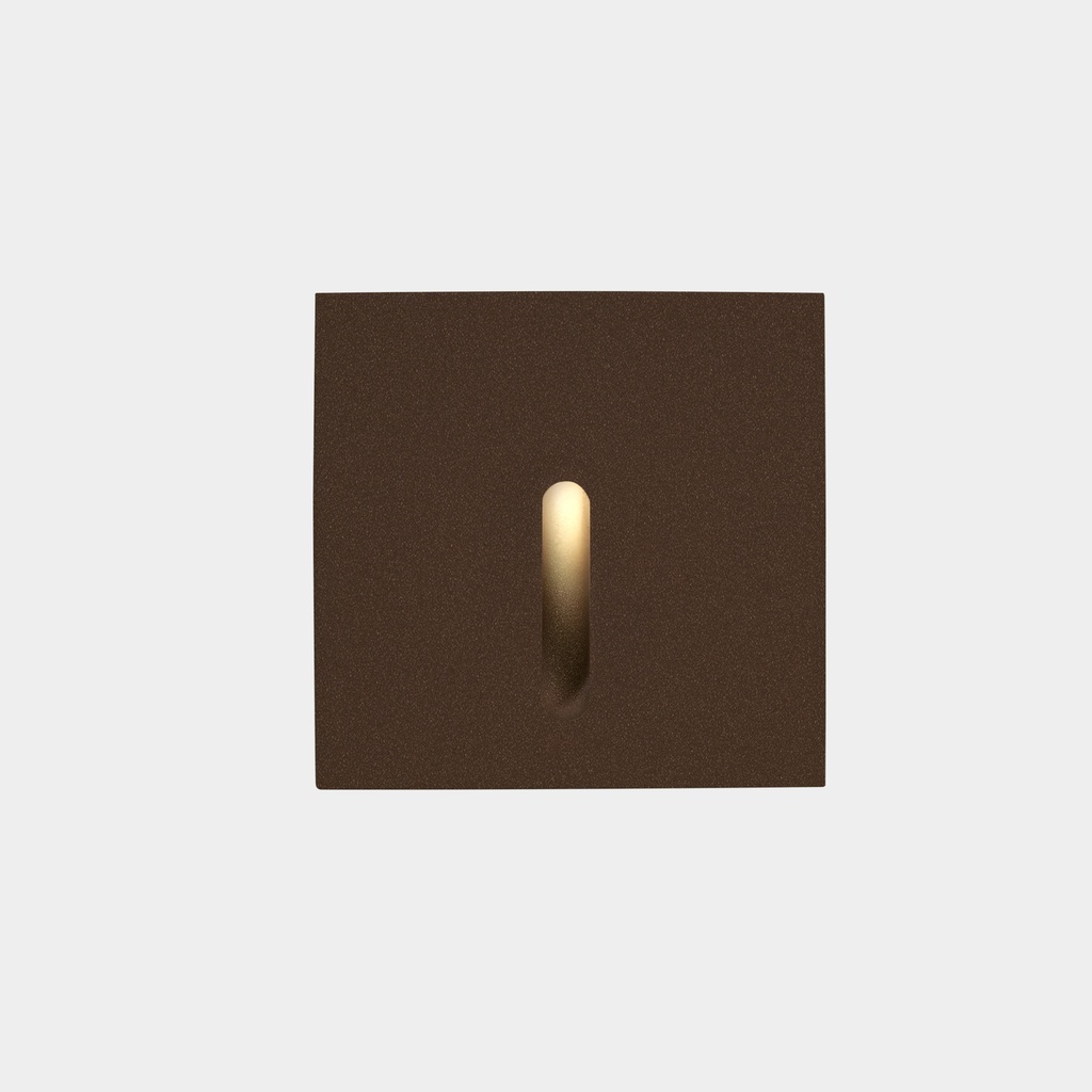 Recessed wall lighting IP66 Bat Square Lineal LED 2.2 LED warm-white 2700K Brown 10lm