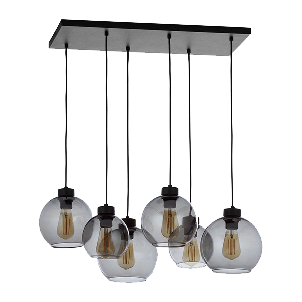 [955ALTHEA6] ALTHEA PENDANT 6XE27 BLACK