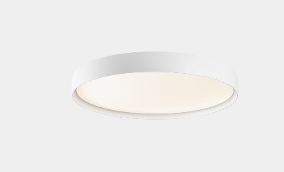 Ceiling fixture Luno Slim Surface Small 27.8 4000K CRI 90 ON-OFF / DALI-2 / PUSH White IP20 3158lm, Ø484mm.