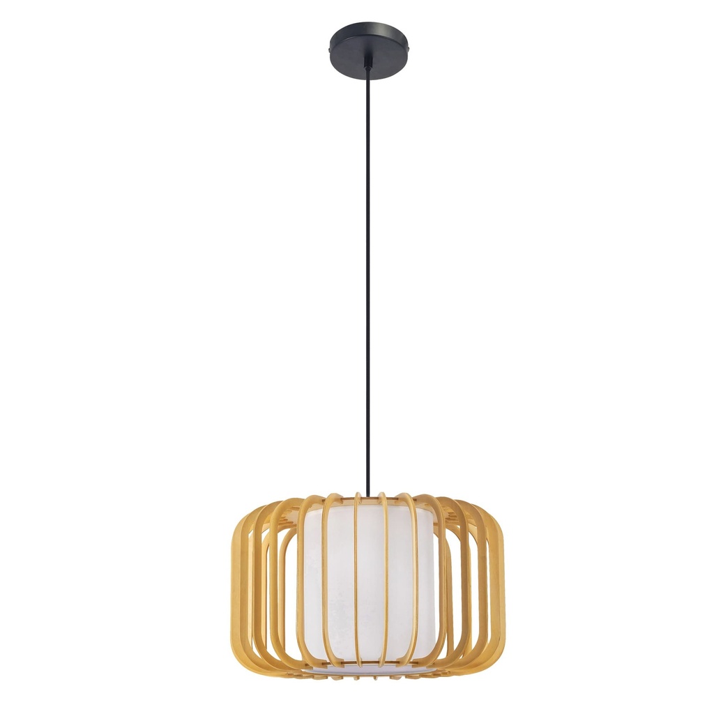 [DE-0179-NAT] Pendant IP20 VIVA E27 15 Black Light wood
