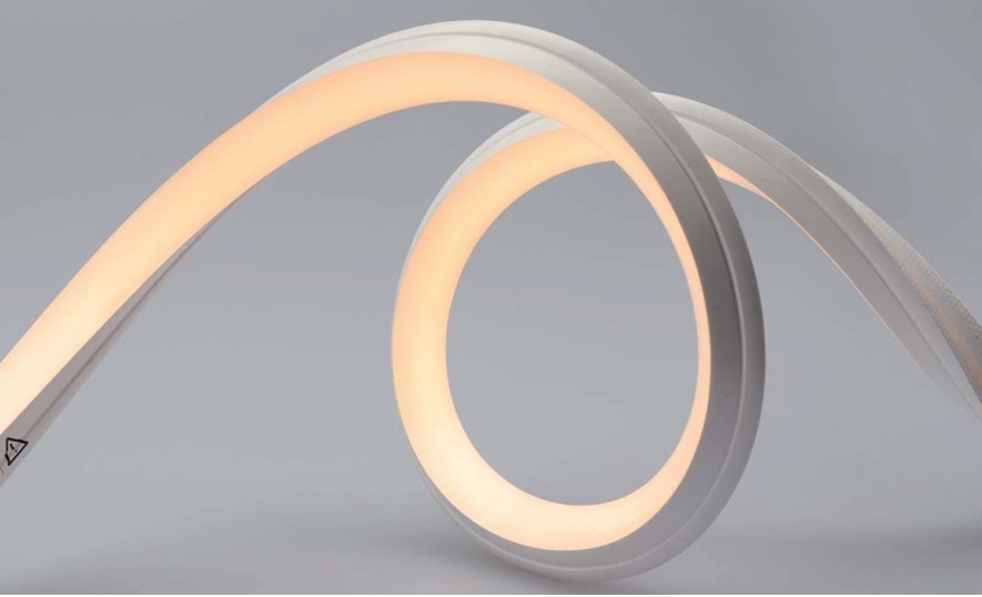 [NS-3D1615-W27-10-CV] 3D bending series neon flex , IP67, 10W, 2700K, 24V.