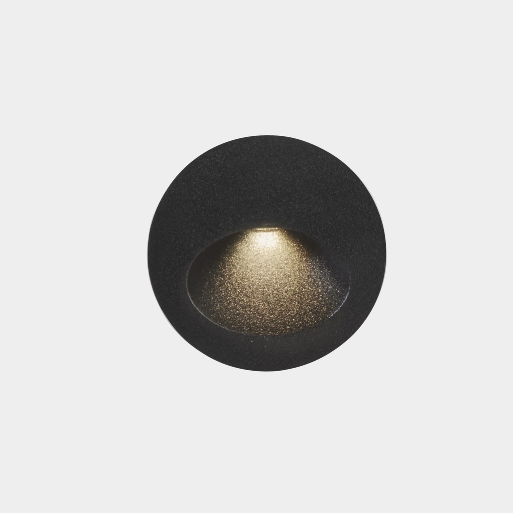 Recessed wall lighting IP66 Bat Round Oval LED 2.2 LED warm-white 2700K Urban grey 77lm