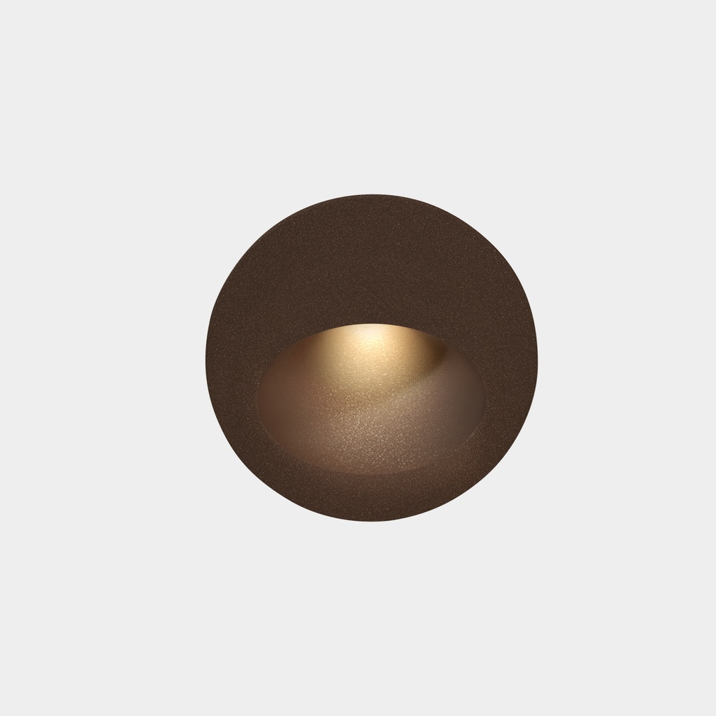 Recessed wall lighting IP66 Bat Round Oval LED 2.2 LED warm-white 2700K Brown 77lm