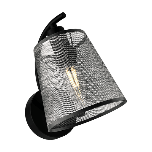 [955JASMINE1W] JASMINE WALL LAMP 1XE14 BLACK