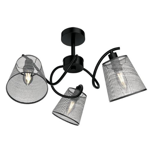 [955JASMINE3] JASMINE CHANDELIER 3XE14 BLACK