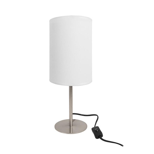 [DE-0383-SAT] TABLE LAMP IP20 ROMI E27 SATIN NICKEL