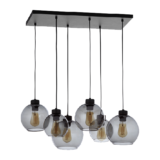 [955ALTHEA6] ALTHEA PENDANT 6XE27 BLACK
